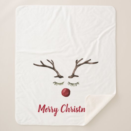 Rudolph Red Nose Reindeer Sherpa Blanket Sherpadecke (Vorderseite)