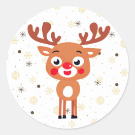 Rudolph Red Nose Reindeer Sticker