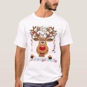 Rudolph Red Nose Reindeer T - Shirt Santa Christma (Vorderseite)