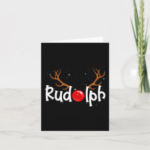 Rudolph Red Nose Reindeer Weihnachtsspass Karte