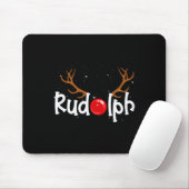 Rudolph Red Nose Reindeer Weihnachtsspass Mousepad (Mit Mouse)