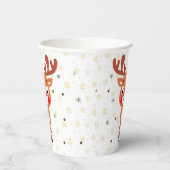 Rudolph Red Nose Rentier Papierbecher (Rechts)