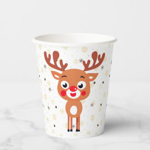 Rudolph Red Nose Rentier Papierbecher