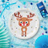 Rudolph Red Nose Rentier Papierplatte Pappteller (Party)