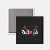 Rudolph Red Nose Rentier Weihnachtsspass 1 Magnet (Vorderseite/Rückseite)