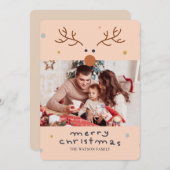 Rudolph Rednose Reindeer Weihnachtsgrüßkarte Feiertagskarte (Vorne/Hinten)