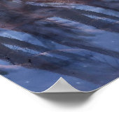 Rudolph Reindeer 3D Stereogram Christmas Scene  Poster (Ecke)