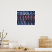 Rudolph Reindeer 3D Stereogram Christmas Scene  Poster (Küche)