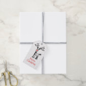 Rudolph Reindeer Gift Tag Geschenkanhänger (Mit Garn)