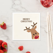 Rudolph Reindeer Merry Christmas Paper Napkin Serviette (Beispiel)