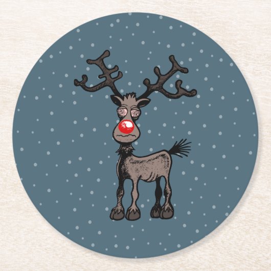 Rudolph Reindeer Paper Untersetzer (Vorderseite)