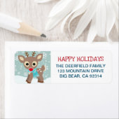 Rudolph Reindeer Snowflake Weihnachtsadresse (Insitu)