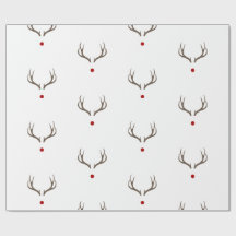 Rudolph Rentier Antlers Red Nose Shiny Holiday