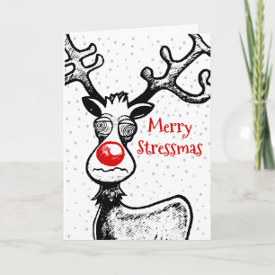Rudolph Rentier Weihnachtskarte Feiertagskarte