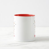 Rudolph Rentiere in Aquarell personalisiert Tasse (Zentrum)