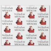 Rudolph & Santa Personalisiert Geschenkpapier (Flach)