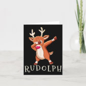 Rudolph Santas Reindeers Family Matching Outfit Ch Karte (Vorderseite)