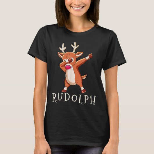 Rudolph Santas Reindeers Family Matching Outfit Ch T-Shirt (Vorderseite)