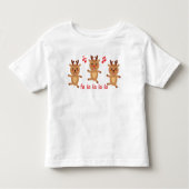 Rudolph Snowflakes Boy Girl Kleinkind T-shirt (Vorderseite)