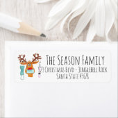 Rudolph the Face Masked Reindeer Label (Insitu)
