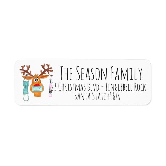 Rudolph the Face Masked Reindeer Label (Vorne)
