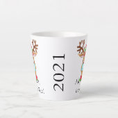 Rudolph the Face Masked Reindeer Latte Tasse (Vorderseite)