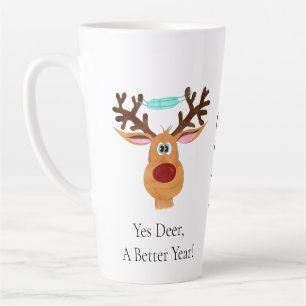 Rudolph the Face Masked Reindeer Latte Tasse