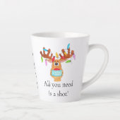 Rudolph the Face Masked Reindeer Latte Tasse (Rechts)