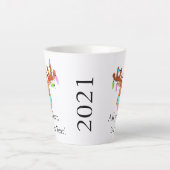 Rudolph the Face Masked Reindeer Latte Tasse (Vorderseite)