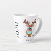 Rudolph the Face Masked Reindeer Milchtasse (Rechte Ecke)