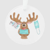 Rudolph the Face Masked Reindeer Ornament (Vorderseite)