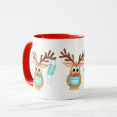 Rudolph the Face Masked Reindeer Tasse (Vorderseite Links)