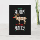 Rudolph The Red Meat Rentier Karte (Vorderseite)