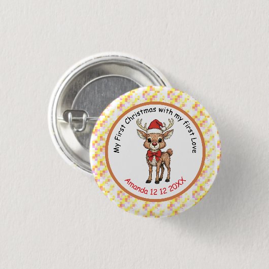 Rudolph the Red Nose Button (Vorne & Hinten)