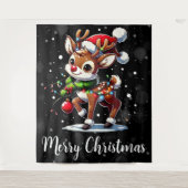 Rudolph The Red Nose Reindeer Christmas Wandteppich (Vorderseite)