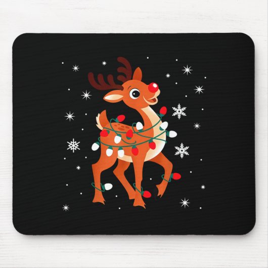 Rudolph The Red Nose Reindeer For Kids And Christm Mousepad (Vorne)