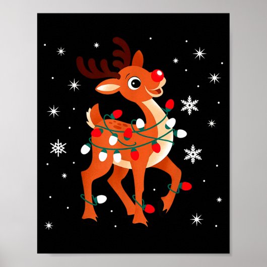 Rudolph The Red Nose Reindeer For Kids And Christm Poster (Vorne)