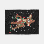 Rudolph the Red Nose Rentier for Kids and Christm Fleecedecke (Vorderseite (Horizontal))