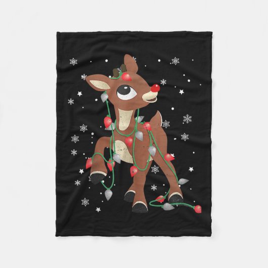 Rudolph the Red Nose Rentier for Kids and Christm Fleecedecke (Vorderseite)