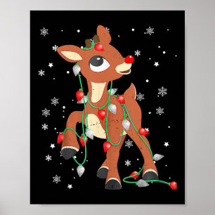 Rudolph the Red Nose Rentier for Kids and Christm Poster