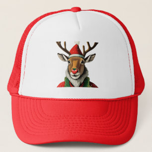 Rudolph The Red Nose Rentier Weihnachtshut Truckerkappe