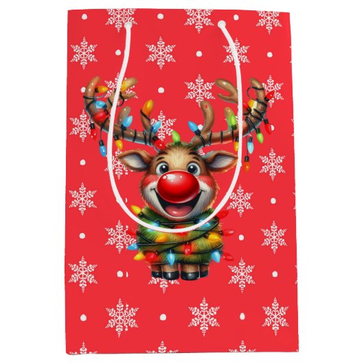 Rudolph the Red-Nosed Rentier Mittlere Geschenktüte (Vorderseite)