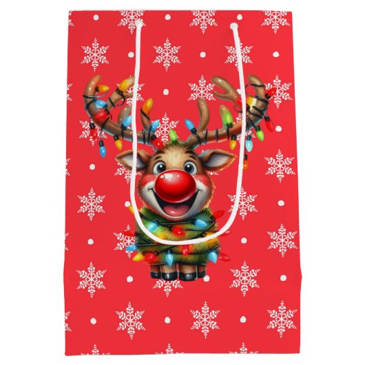 Rudolph the Red-Nosed Rentier Mittlere Geschenktüte (Rückseite)