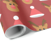 Rudolph the Red-Nosed Rentier Pattern Geschenkpapier (Rolleneckpunkt)