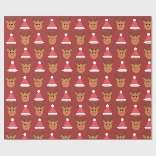 Rudolph the Red-Nosed Rentier Pattern Geschenkpapier (Flach)