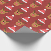 Rudolph the Red-Nosed Rentier Pattern Geschenkpapier (Ecke)