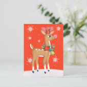 Rudolph The Red Nosed Rentier Postkarte (Stehend Vorderseite)