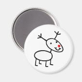 Rudolph The Red Nosed Rentier Ugly Christmas Magnet (Vorderseite/Rückseite)