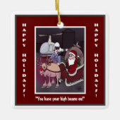 Rudolph The Red Nosed Square Keramik Ornament (Vorderseite)