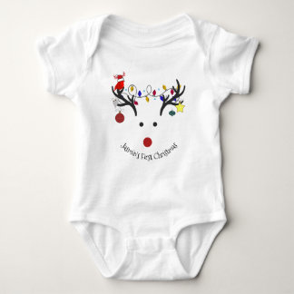 "Rudolph the Rednose" anpassbar Baby Strampler